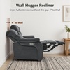 image:imageMCombo 616 Wall Hugger Power Loveseat Recliner Reclining Loveseat with Adjustable Headrest USB Charge Ports Wood Legs for Living Room RVs Small Spaces Fabric ST258M1 Loveseat CoffeeDark Grey