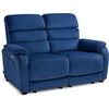 image:imageMCombo 616 Wall Hugger Power Loveseat Recliner Reclining Loveseat with Adjustable Headrest USB Charge Ports Wood Legs for Living Room RVs Small Spaces Fabric ST258M1 Loveseat CoffeeNavy Blue
