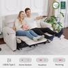 image:imageMCombo 616 Wall Hugger Power Loveseat Recliner Reclining Loveseat with Adjustable Headrest USB Charge Ports Wood Legs for Living Room RVs Small Spaces Fabric ST258M1 Loveseat CoffeeBeige