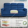 image:imageMCombo 616 Wall Hugger Power Loveseat Recliner Reclining Loveseat with Adjustable Headrest USB Charge Ports Wood Legs for Living Room RVs Small Spaces Fabric ST258M1 Loveseat CoffeeNavy Blue