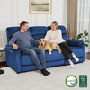 image:imageMCombo 616 Wall Hugger Power Loveseat Recliner Reclining Loveseat with Adjustable Headrest USB Charge Ports Wood Legs for Living Room RVs Small Spaces Fabric ST258M1 Loveseat CoffeeNavy Blue