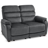 image:imageMCombo 616 Wall Hugger Power Loveseat Recliner Reclining Loveseat with Adjustable Headrest USB Charge Ports Wood Legs for Living Room RVs Small Spaces Fabric ST258M1 Loveseat CoffeeDark Grey