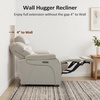 image:imageMCombo 616 Wall Hugger Power Loveseat Recliner Reclining Loveseat with Adjustable Headrest USB Charge Ports Wood Legs for Living Room RVs Small Spaces Fabric ST258M1 Loveseat CoffeeBeige