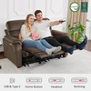 image:imageMCombo 616 Wall Hugger Power Loveseat Recliner Reclining Loveseat with Adjustable Headrest USB Charge Ports Wood Legs for Living Room RVs Small Spaces Fabric ST258M1 Loveseat CoffeeCoffee