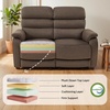 image:imageMCombo 616 Wall Hugger Power Loveseat Recliner Reclining Loveseat with Adjustable Headrest USB Charge Ports Wood Legs for Living Room RVs Small Spaces Fabric ST258M1 Loveseat CoffeeCoffee