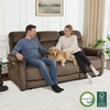 image:imageMCombo 616 Wall Hugger Power Loveseat Recliner Reclining Loveseat with Adjustable Headrest USB Charge Ports Wood Legs for Living Room RVs Small Spaces Fabric ST258M1 Loveseat CoffeeCoffee