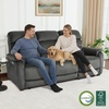 image:imageMCombo 616 Wall Hugger Power Loveseat Recliner Reclining Loveseat with Adjustable Headrest USB Charge Ports Wood Legs for Living Room RVs Small Spaces Fabric ST258M1 Loveseat CoffeeDark Grey