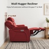 image:imageMCombo 616 Wall Hugger Power Loveseat Recliner Reclining Loveseat with Adjustable Headrest USB Charge Ports Wood Legs for Living Room RVs Small Spaces Fabric ST258M1 Loveseat CoffeeBurgundy