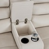 image:imageMCombo 616 Wall Hugger Power Loveseat Recliner Reclining Loveseat with Adjustable Headrest USB Charge Ports Wood Legs for Living Room RVs Small Spaces Fabric ST258M1 Loveseat CoffeeBeige