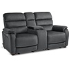 image:imageMCombo 616 Wall Hugger Power Loveseat Recliner Reclining Loveseat with Adjustable Headrest USB Charge Ports Wood Legs for Living Room RVs Small Spaces Fabric ST258M1 Loveseat CoffeeDark Grey