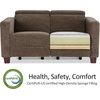 image:imageMCombo 622 Reclining Loveseat Wall Hugger Power Loveseat Recliner Sofa with Adjustable Headrest USB A amp C Charge Ports Wood Legs for Living Room Fabric HL198M1CoffeeCoffee
