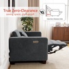 image:imageMCombo 622 Reclining Loveseat Wall Hugger Power Loveseat Recliner Sofa with Adjustable Headrest USB A amp C Charge Ports Wood Legs for Living Room Fabric HL198M1CoffeeDark Grey