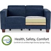 image:imageMCombo 622 Reclining Loveseat Wall Hugger Power Loveseat Recliner Sofa with Adjustable Headrest USB A amp C Charge Ports Wood Legs for Living Room Fabric HL198M1CoffeeNavy Blue