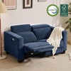 image:imageMCombo 622 Reclining Loveseat Wall Hugger Power Loveseat Recliner Sofa with Adjustable Headrest USB A amp C Charge Ports Wood Legs for Living Room Fabric HL198M1CoffeeNavy Blue