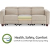 image:imageMCombo 622 Reclining Loveseat Wall Hugger Power Loveseat Recliner Sofa with Adjustable Headrest USB A amp C Charge Ports Wood Legs for Living Room Fabric HL198M1CoffeeBeige