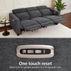 image:imageMCombo 622 Reclining Loveseat Wall Hugger Power Loveseat Recliner Sofa with Adjustable Headrest USB A amp C Charge Ports Wood Legs for Living Room Fabric HL198M1CoffeeDark Grey