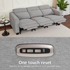 image:imageMCombo 622 Reclining Loveseat Wall Hugger Power Loveseat Recliner Sofa with Adjustable Headrest USB A amp C Charge Ports Wood Legs for Living Room Fabric HL198M1CoffeeGrey