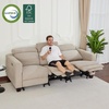 image:imageMCombo 622 Reclining Loveseat Wall Hugger Power Loveseat Recliner Sofa with Adjustable Headrest USB A amp C Charge Ports Wood Legs for Living Room Fabric HL198M1CoffeeBeige