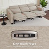 image:imageMCombo 622 Reclining Loveseat Wall Hugger Power Loveseat Recliner Sofa with Adjustable Headrest USB A amp C Charge Ports Wood Legs for Living Room Fabric HL198M1CoffeeBeige