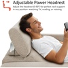 image:imageMCombo 622 Reclining Loveseat Wall Hugger Power Loveseat Recliner Sofa with Adjustable Headrest USB A amp C Charge Ports Wood Legs for Living Room Fabric HL198M1CoffeeBeige