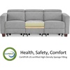 image:imageMCombo 622 Reclining Loveseat Wall Hugger Power Loveseat Recliner Sofa with Adjustable Headrest USB A amp C Charge Ports Wood Legs for Living Room Fabric HL198M1CoffeeGrey