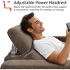 image:imageMCombo 622 Reclining Loveseat Wall Hugger Power Loveseat Recliner Sofa with Adjustable Headrest USB A amp C Charge Ports Wood Legs for Living Room Fabric HL198M1CoffeeCoffee
