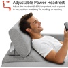 image:imageMCombo 622 Reclining Loveseat Wall Hugger Power Loveseat Recliner Sofa with Adjustable Headrest USB A amp C Charge Ports Wood Legs for Living Room Fabric HL198M1CoffeeGrey