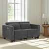 image:imageMCombo 622 Reclining Loveseat Wall Hugger Power Loveseat Recliner Sofa with Adjustable Headrest USB A amp C Charge Ports Wood Legs for Living Room Fabric HL198M1CoffeeDark Grey