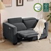 image:imageMCombo 622 Reclining Loveseat Wall Hugger Power Loveseat Recliner Sofa with Adjustable Headrest USB A amp C Charge Ports Wood Legs for Living Room Fabric HL198M1CoffeeDark Grey
