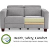 image:imageMCombo 622 Reclining Loveseat Wall Hugger Power Loveseat Recliner Sofa with Adjustable Headrest USB A amp C Charge Ports Wood Legs for Living Room Fabric HL198M1CoffeeGrey