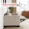 image:imageMCombo 622 Reclining Loveseat Wall Hugger Power Loveseat Recliner Sofa with Adjustable Headrest USB A amp C Charge Ports Wood Legs for Living Room Fabric HL198M1CoffeeBeige