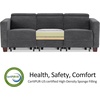 image:imageMCombo 622 Reclining Loveseat Wall Hugger Power Loveseat Recliner Sofa with Adjustable Headrest USB A amp C Charge Ports Wood Legs for Living Room Fabric HL198M1CoffeeDark Grey