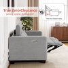 image:imageMCombo 622 Reclining Loveseat Wall Hugger Power Loveseat Recliner Sofa with Adjustable Headrest USB A amp C Charge Ports Wood Legs for Living Room Fabric HL198M1CoffeeGrey
