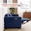 image:imageMCombo 622 Reclining Loveseat Wall Hugger Power Loveseat Recliner Sofa with Adjustable Headrest USB A amp C Charge Ports Wood Legs for Living Room Fabric HL198M1CoffeeNavy Blue