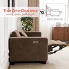 image:imageMCombo 622 Reclining Loveseat Wall Hugger Power Loveseat Recliner Sofa with Adjustable Headrest USB A amp C Charge Ports Wood Legs for Living Room Fabric HL198M1CoffeeCoffee