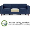 image:imageMCombo 622 Reclining Loveseat Wall Hugger Power Loveseat Recliner Sofa with Adjustable Headrest USB A amp C Charge Ports Wood Legs for Living Room Fabric HL198M1CoffeeNavy Blue
