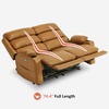 image:imageMCombo 634 Oversized Reclining Loveseat with Heat and Massage Zero Gravity Recliner Loveseat Sofa with Adjustable Headrest and Dual USB Charging Ports Leather 6711Cognac BrownCognac Brown
