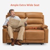 image:imageMCombo 634 Oversized Reclining Loveseat with Heat and Massage Zero Gravity Recliner Loveseat Sofa with Adjustable Headrest and Dual USB Charging Ports Leather 6711Cognac BrownCognac Brown