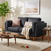 image:imageMCombo 648 Genuine Leather Couch Leather Loveseat with Solid Wood Frame Real Leather Sofa for Living Room Napa Leather VE793 Cognac Tan LoveseatBlack