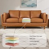 image:imageMCombo 648 Genuine Leather Couch Leather Loveseat with Solid Wood Frame Real Leather Sofa for Living Room Napa Leather VE793 Cognac Tan LoveseatCognac Tan