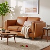 image:imageMCombo 648 Genuine Leather Couch Leather Loveseat with Solid Wood Frame Real Leather Sofa for Living Room Napa Leather VE793 Cognac Tan LoveseatCognac Tan