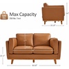 image:imageMCombo 648 Genuine Leather Couch Leather Loveseat with Solid Wood Frame Real Leather Sofa for Living Room Napa Leather VE793 Cognac Tan LoveseatCognac Tan