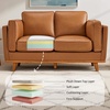 image:imageMCombo 648 Genuine Leather Couch Leather Loveseat with Solid Wood Frame Real Leather Sofa for Living Room Napa Leather VE793 Cognac Tan LoveseatCognac Tan