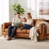 image:imageMCombo 648 Genuine Leather Couch Leather Loveseat with Solid Wood Frame Real Leather Sofa for Living Room Napa Leather VE793 Cognac Tan LoveseatCognac Tan