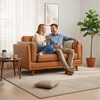 image:imageMCombo 648 Genuine Leather Couch Leather Loveseat with Solid Wood Frame Real Leather Sofa for Living Room Napa Leather VE793 Cognac Tan LoveseatCognac Tan