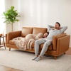 image:imageMCombo 648 Genuine Leather Couch Leather Loveseat with Solid Wood Frame Real Leather Sofa for Living Room Napa Leather VE793 Cognac Tan LoveseatCognac Tan