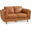 image:imageMCombo 648 Genuine Leather Couch Leather Loveseat with Solid Wood Frame Real Leather Sofa for Living Room Napa Leather VE793 Cognac Tan LoveseatCognac Tan