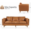 image:imageMCombo 648 Genuine Leather Couch Leather Loveseat with Solid Wood Frame Real Leather Sofa for Living Room Napa Leather VE793 Cognac Tan LoveseatCognac Tan