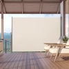 image:imageMCombo 78 x 138 Aluminium Patio Retractable Side Awning Fully Assembled Waterproof Sunshade Privacy Screen for Garden Balcony and Pools Beige 78x138Beige