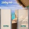 image:imageMCombo 78 x 138 Aluminium Patio Retractable Side Awning Fully Assembled Waterproof Sunshade Privacy Screen for Garden Balcony and Pools Beige 78x138Beige